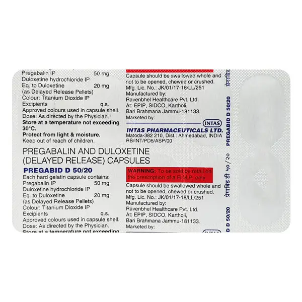 Pregabid-D 50/20 Capsule DR